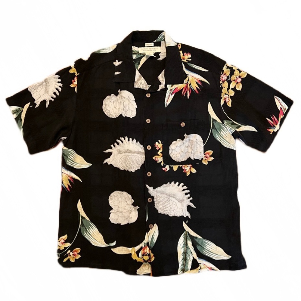 Island Republic Hawaiian Shirt Silk Blend